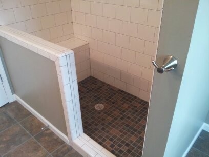 Bathroom Subway Tiled Shower Cust Kat.